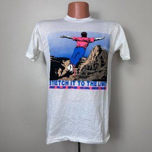 Vintage 1990s Bungee Jumper T-Shirt, Stretch it to the Limit, White House Small